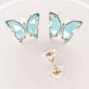 Crystal Glass Butterfly Studs